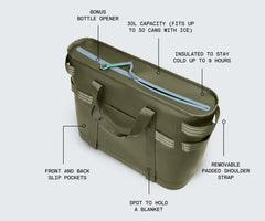 Cooler Tote in Jet Black