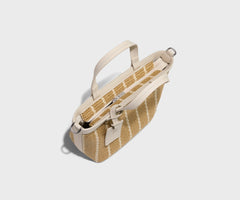 Mini Riviera Straw Tote in White Seagrass