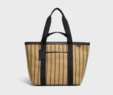 Riviera Straw Tote in Black Seagrass