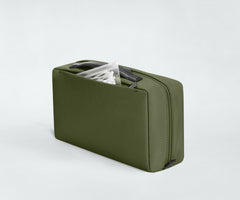 The Large Toiletry Bag in Olive Green