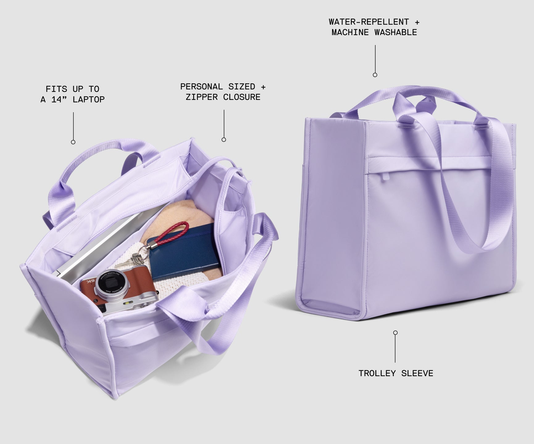 Featherlight Daily Tote in Opal Blue