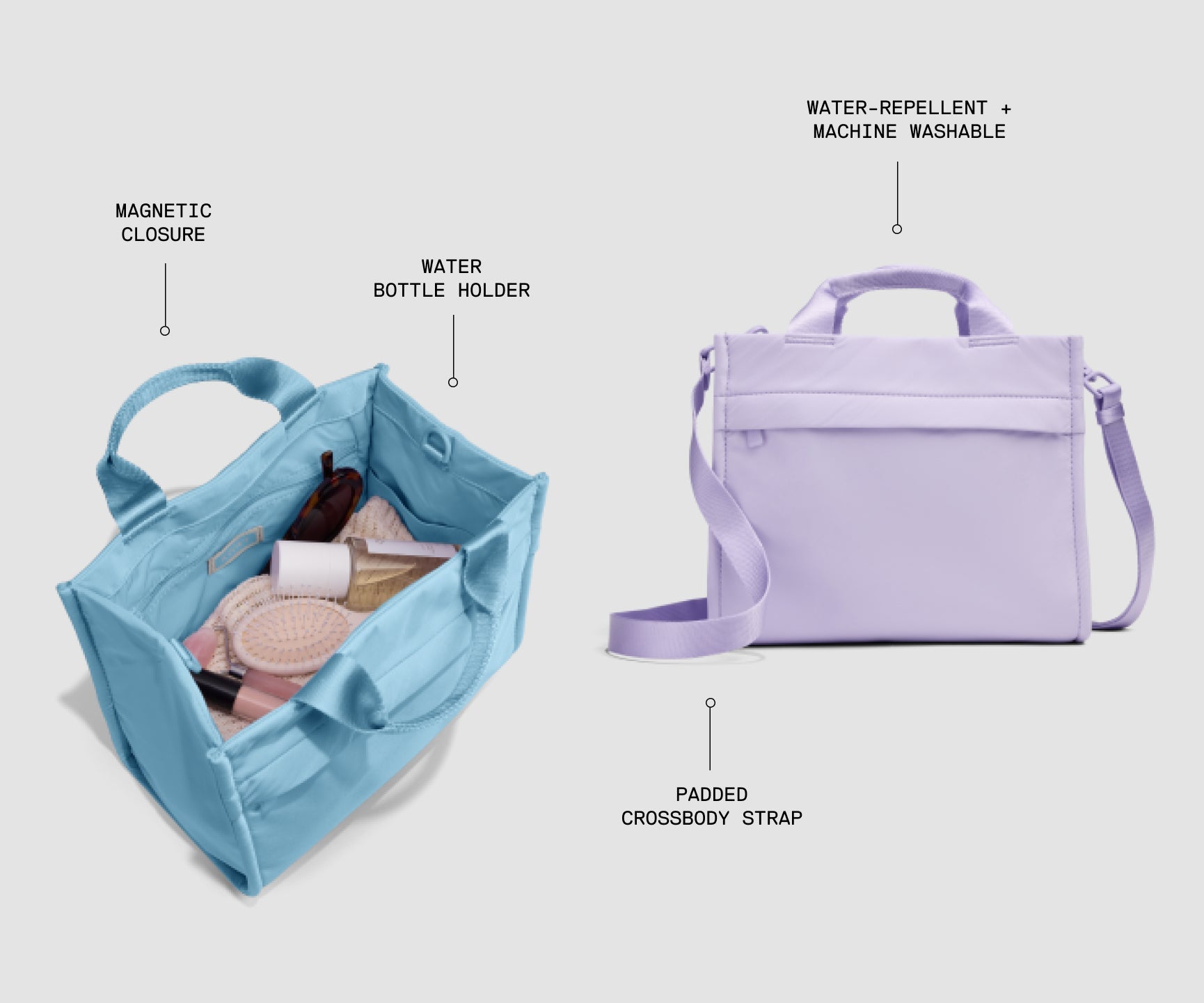 Featherlight Mini Daily Tote in Lavender Haze Purple