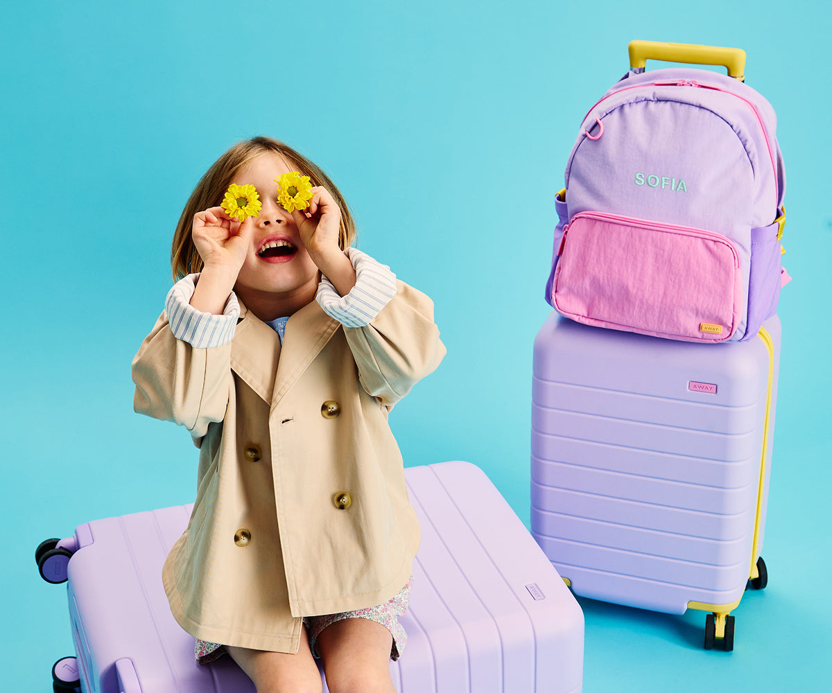 Kids Backpack in Butterfly Purple