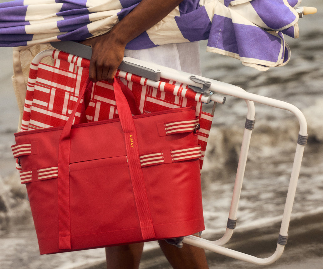 Cooler Tote in Cherry Red