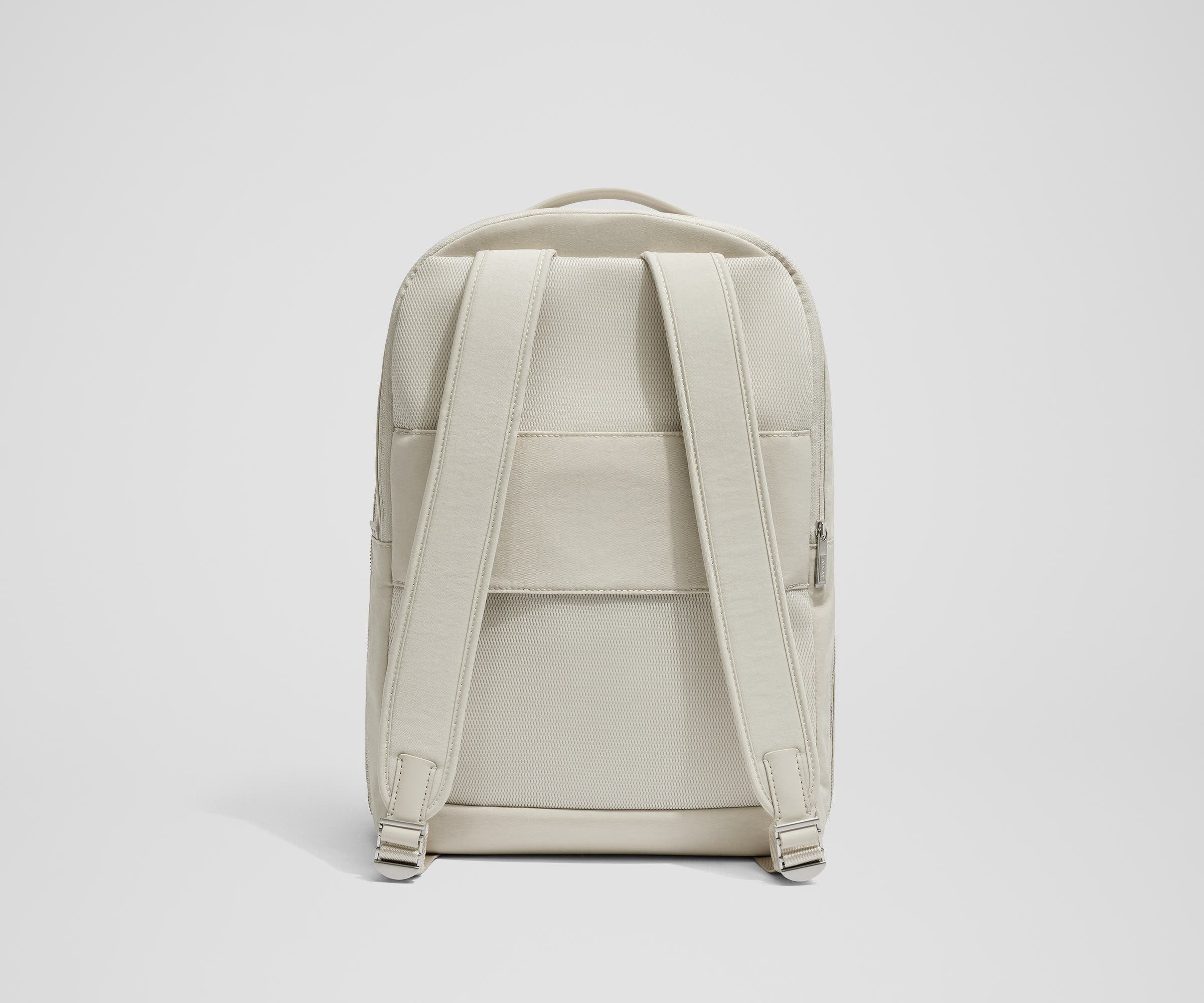The Everywhere Zip Backpack in Salt White Textured Nylon