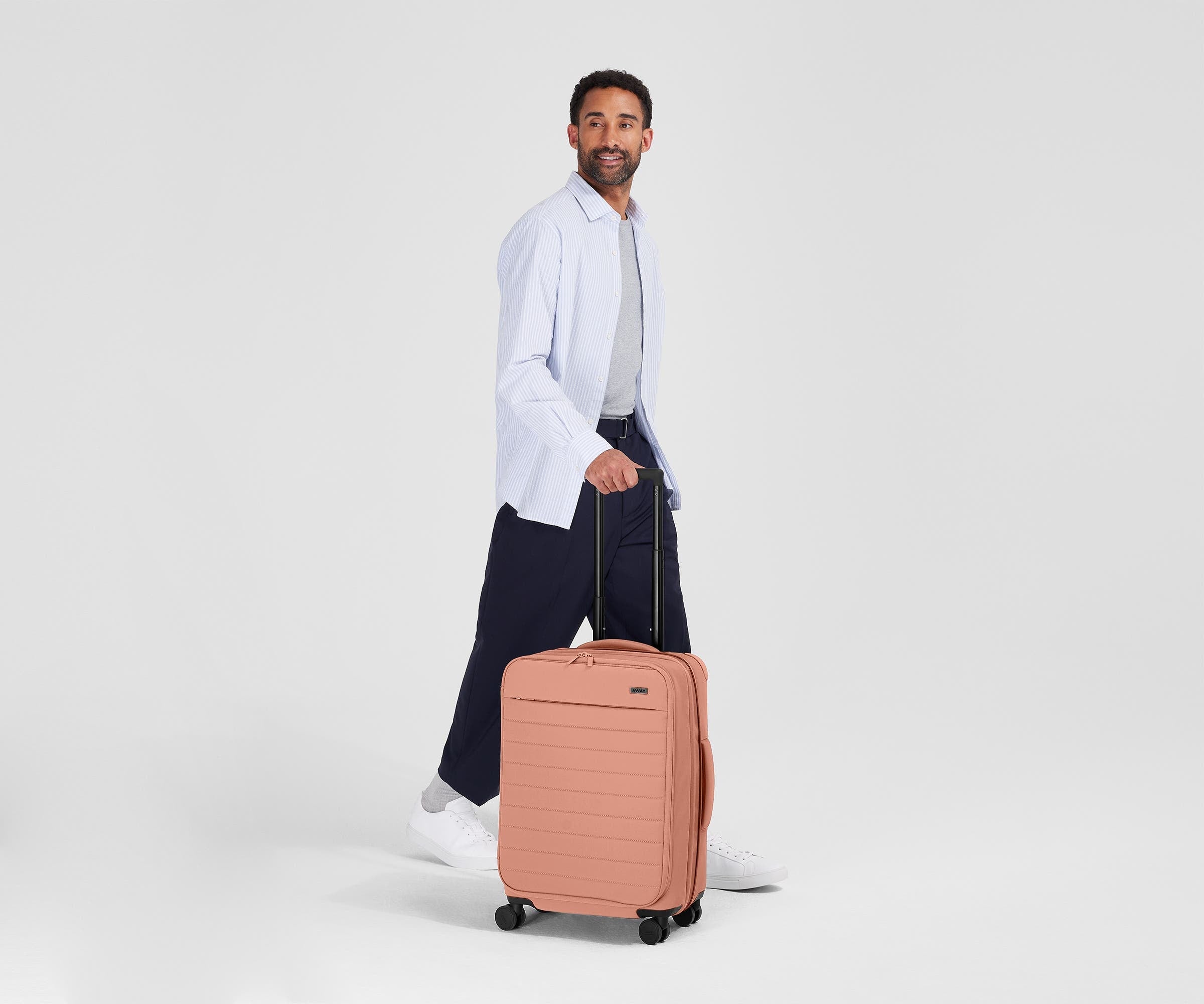 Softside Bigger Carry-On in Clay Pink