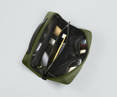 The Large Toiletry Bag in Olive Green