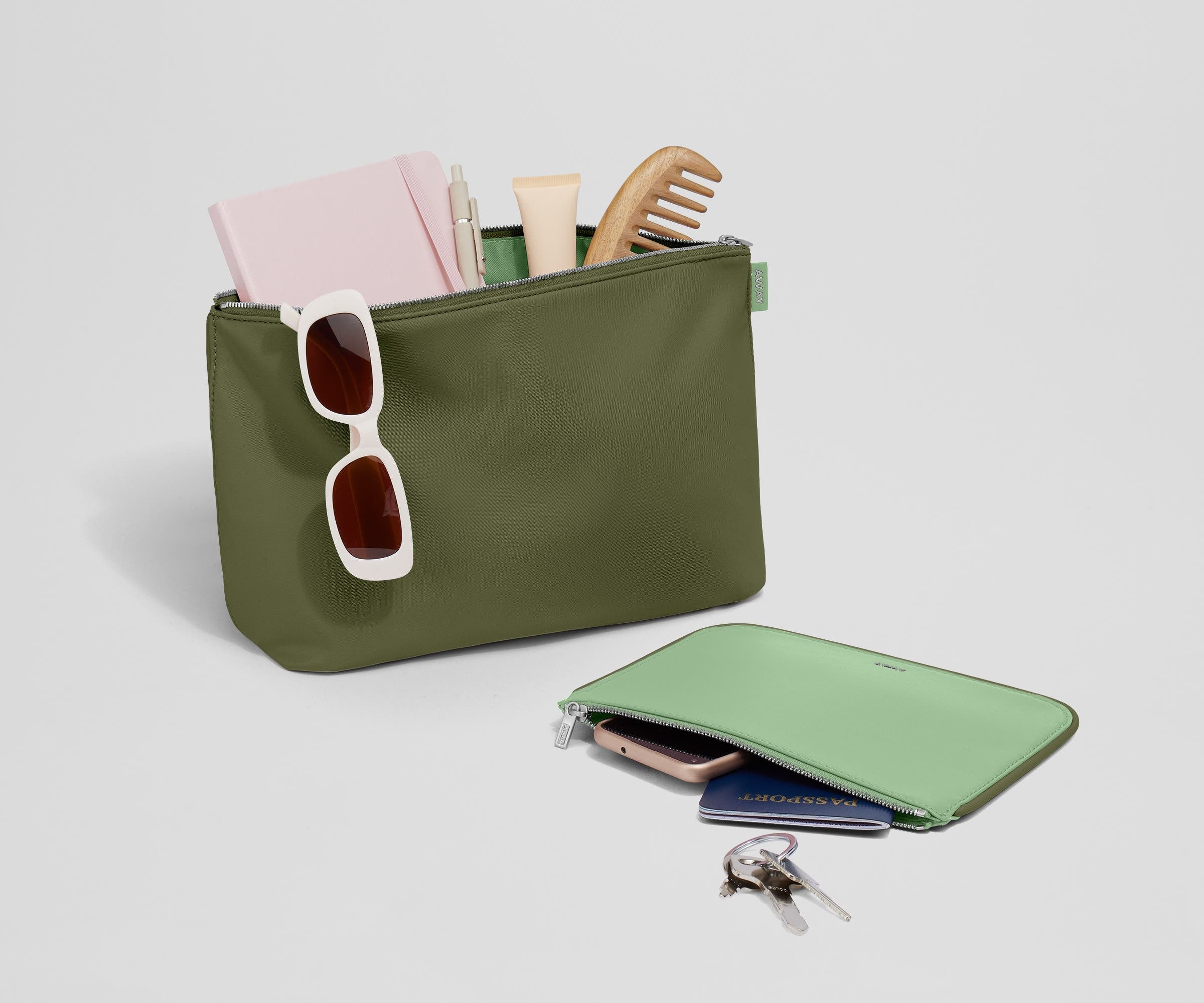Pouch Duo in Sea Green