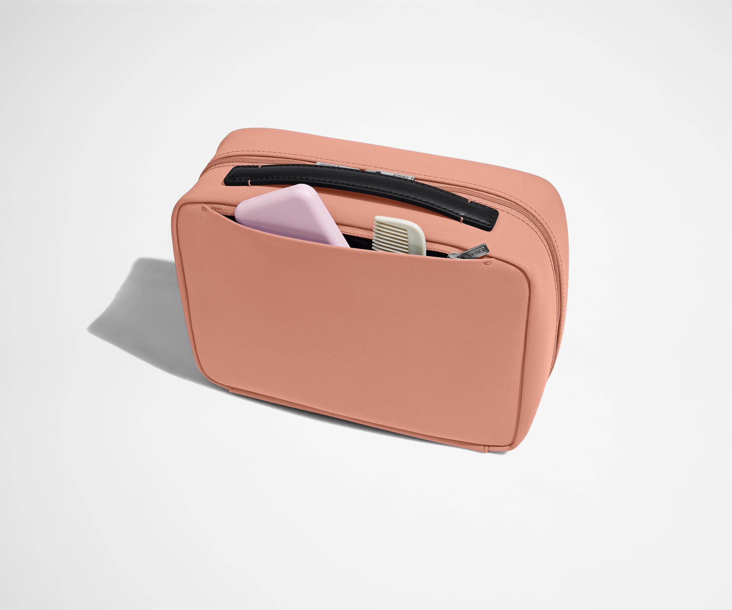 The Hanging Toiletry Bag in Clay Pink