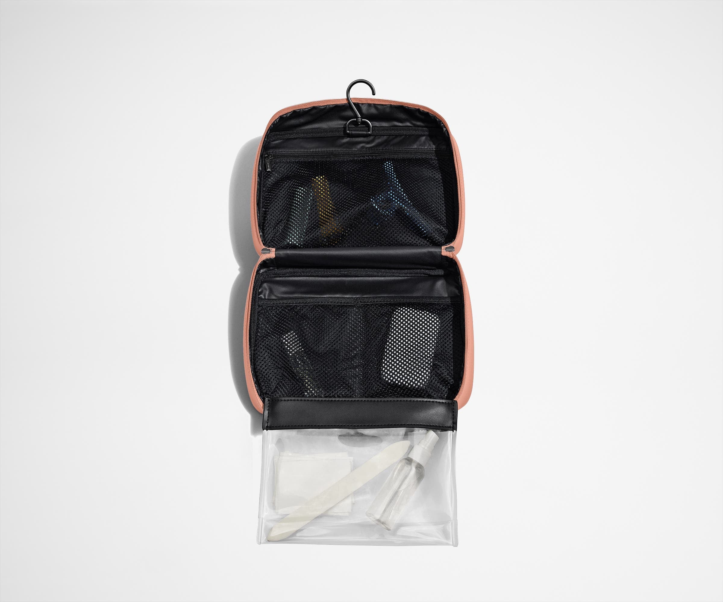 The Hanging Toiletry Bag in Clay Pink