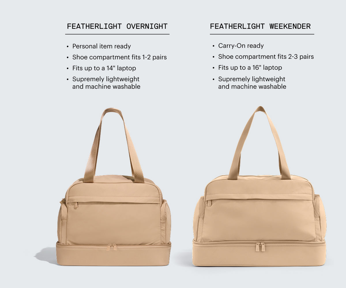 Featherlight Weekender in Camel Brown