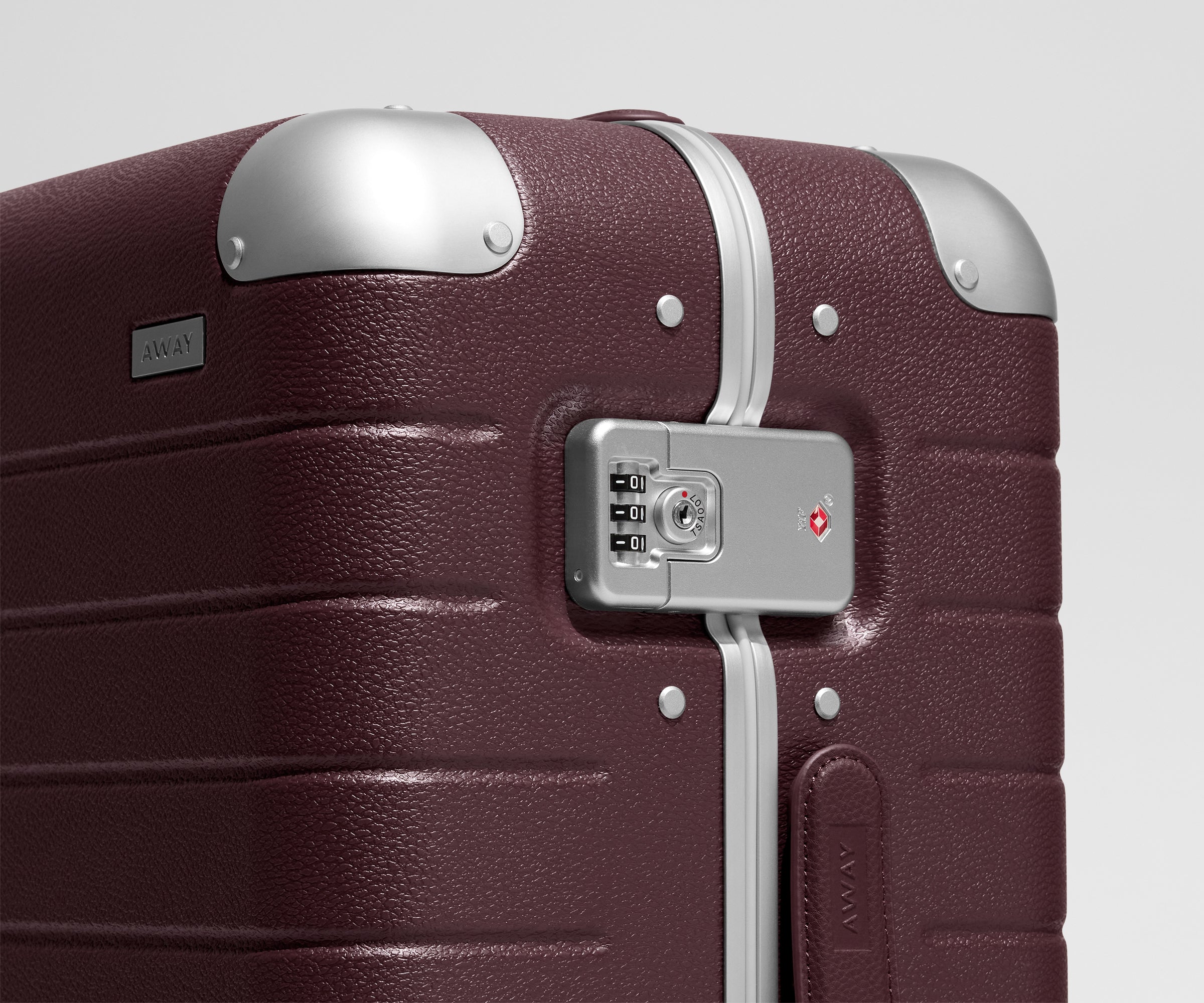 The Aluminum Edge Large in Oxblood Red