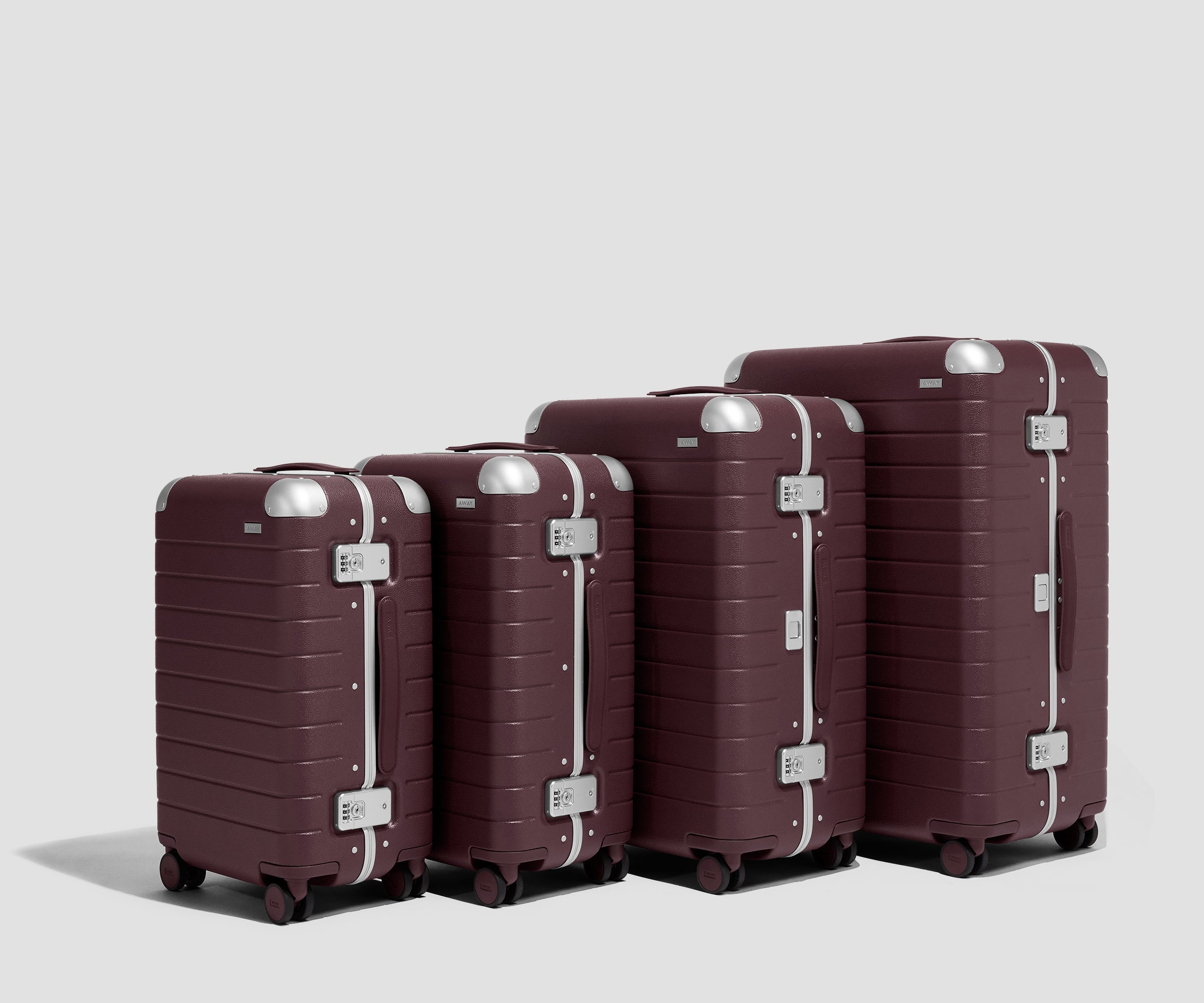 The Aluminum Edge Large in Oxblood Red