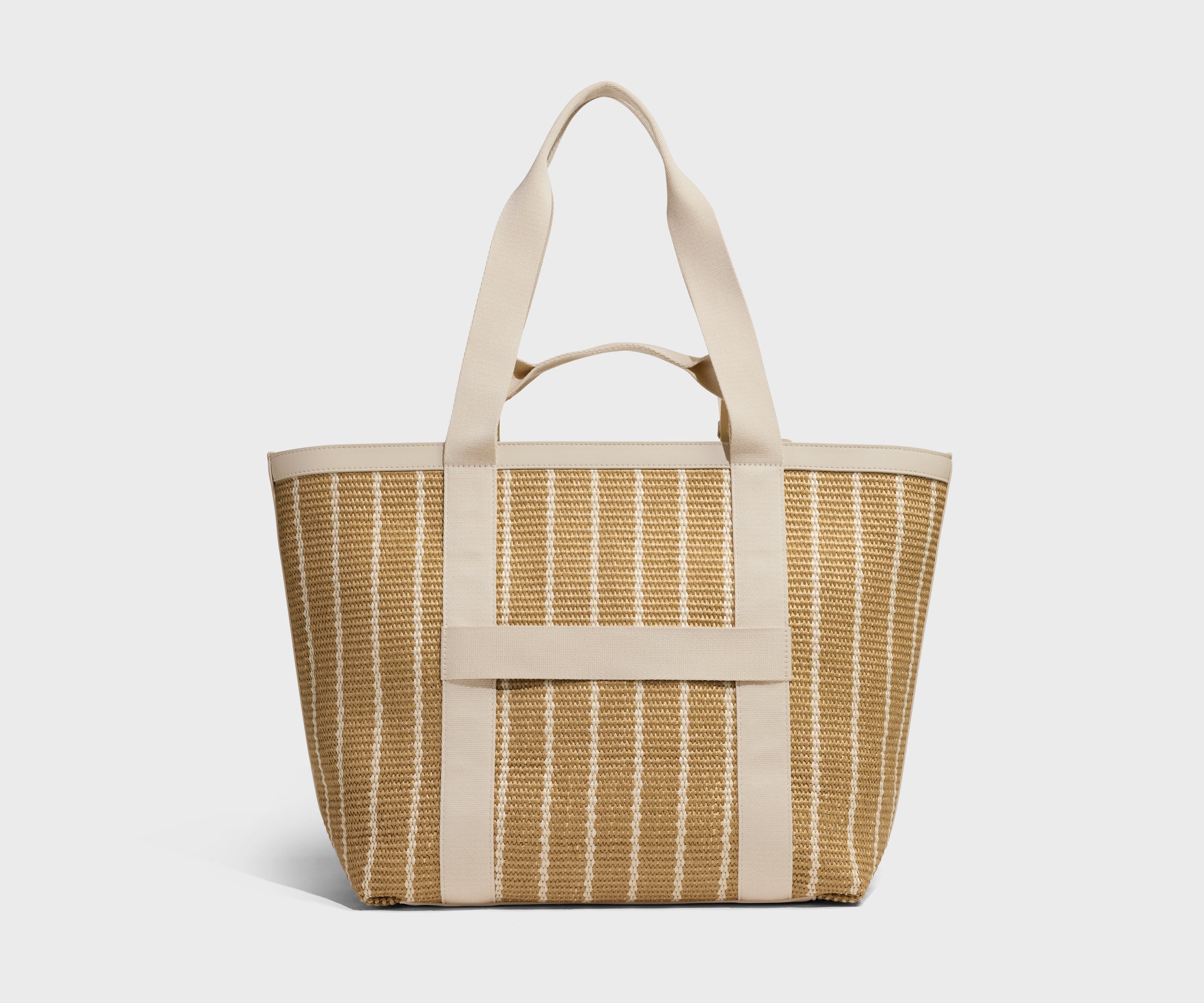 Riviera Straw Tote in White Seagrass