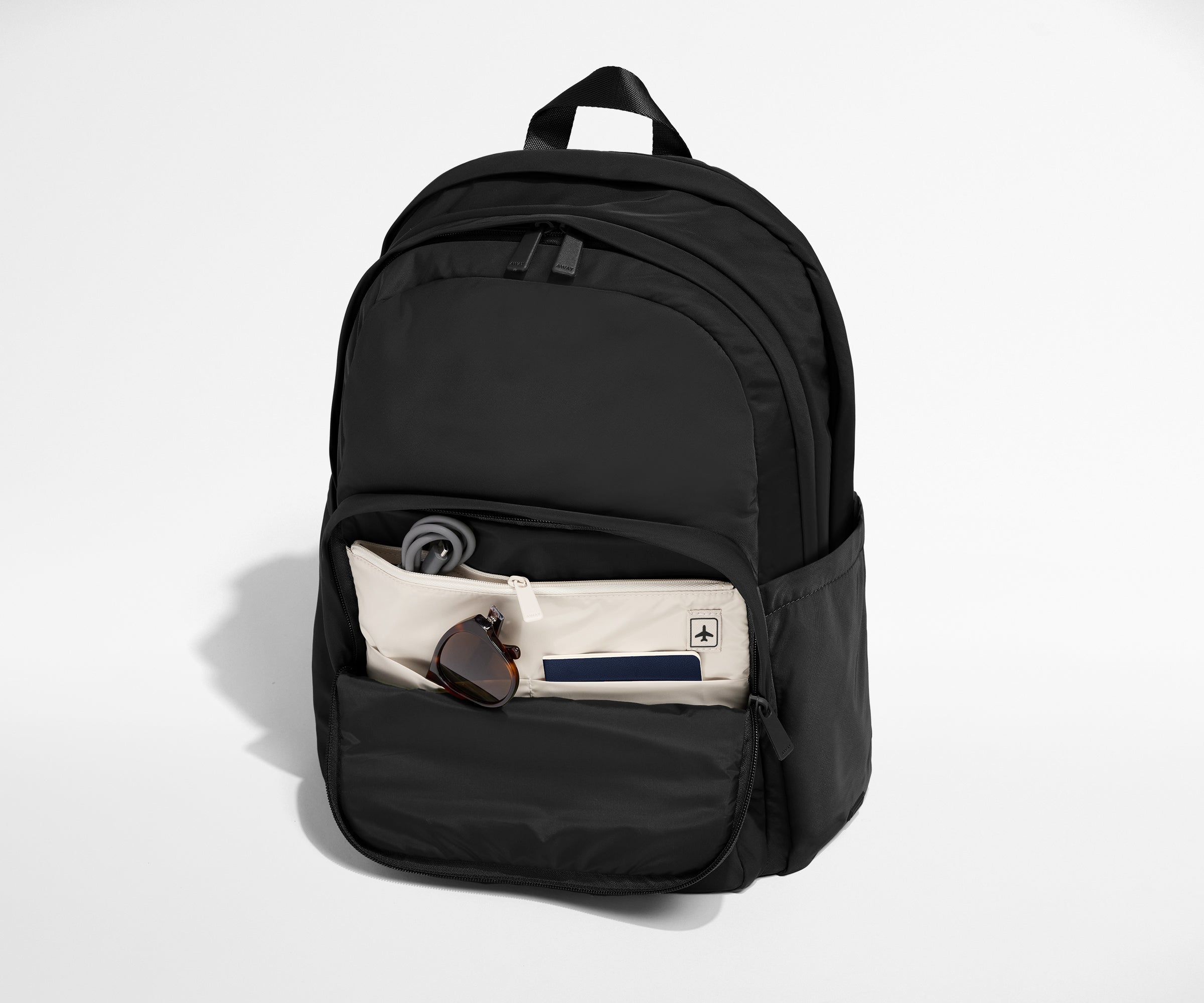 Large Featherlight Backpack in Jet Black