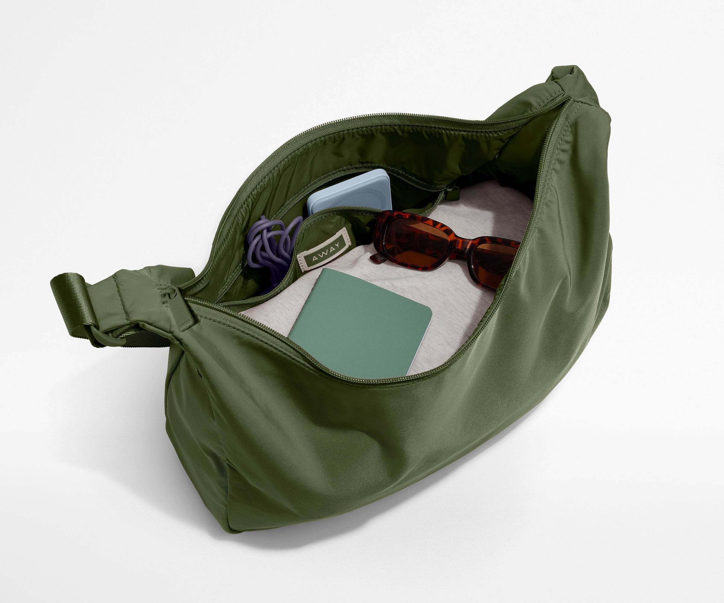 Featherlight Crossbody in Olive Green
