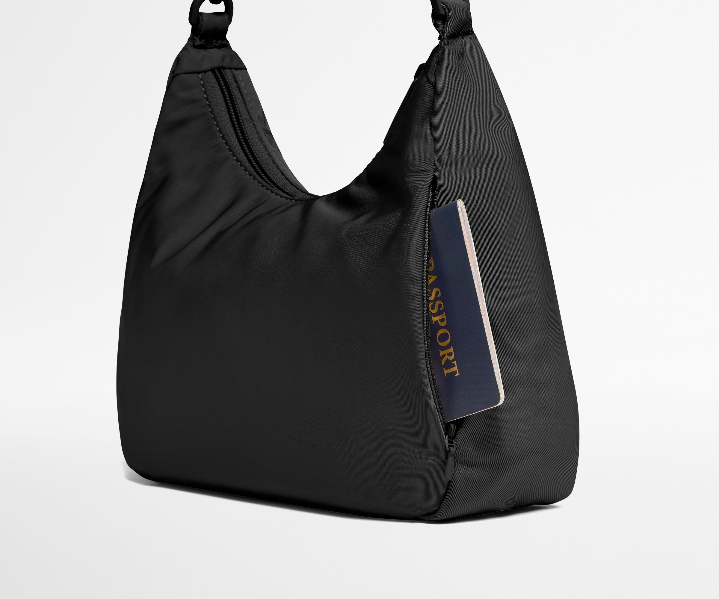Featherlight Duo Crossbody in Jet Black