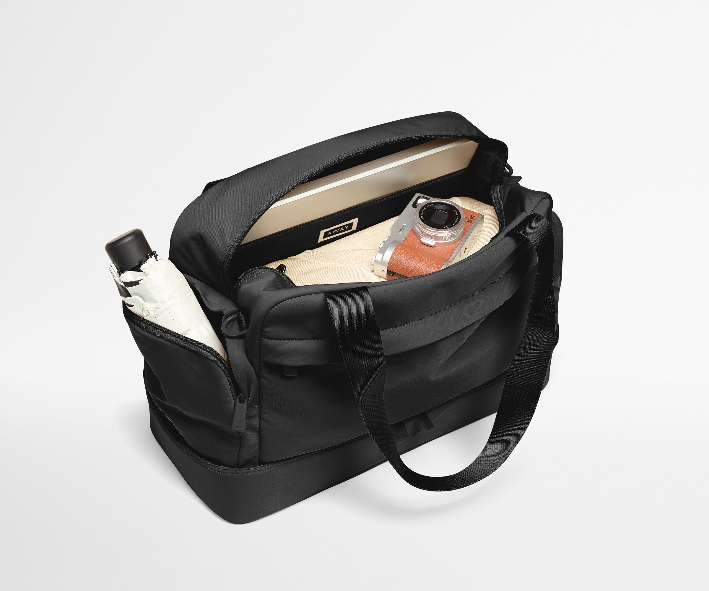 Featherlight Overnight Bag in Jet Black