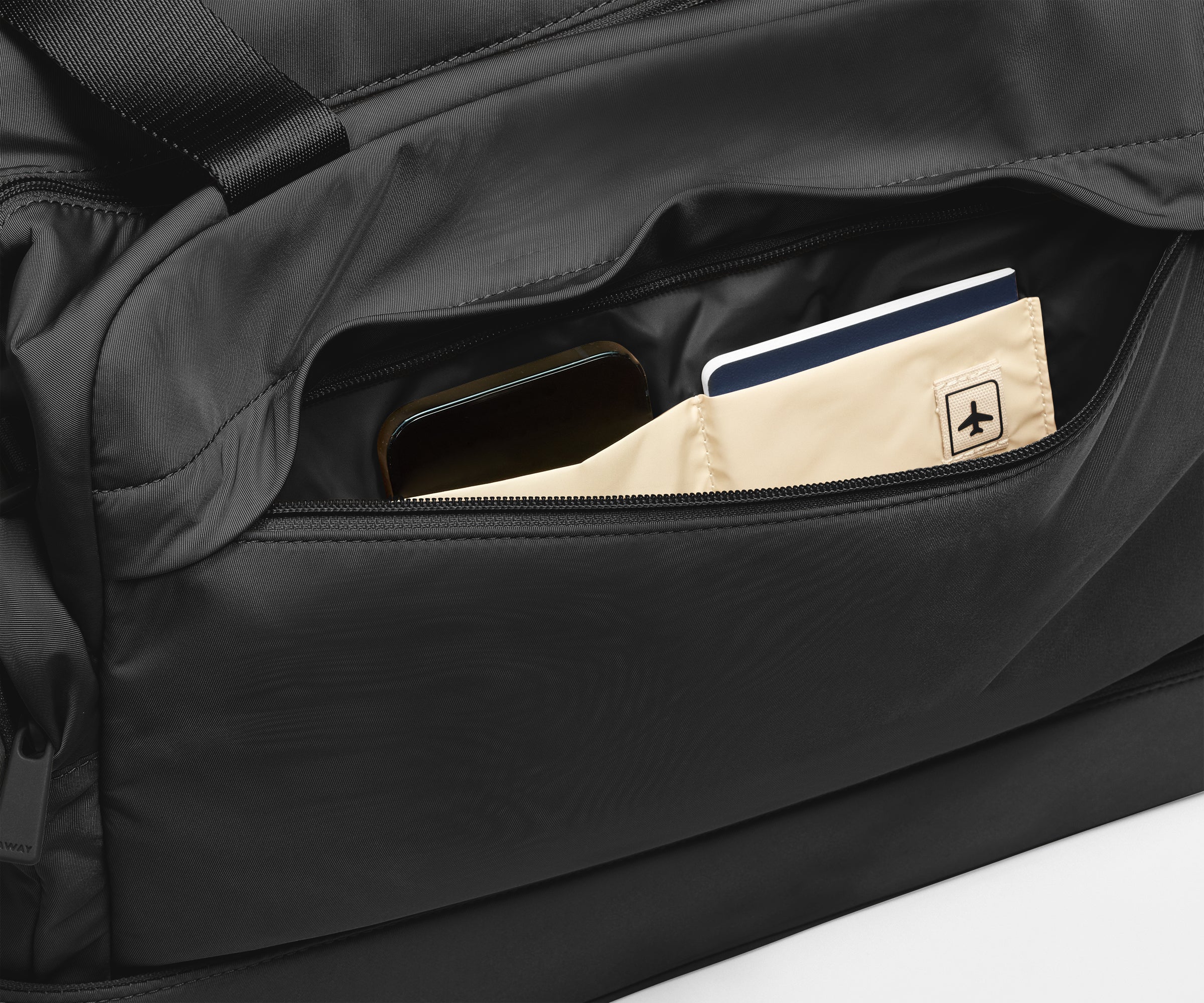 Featherlight Overnight Bag in Jet Black