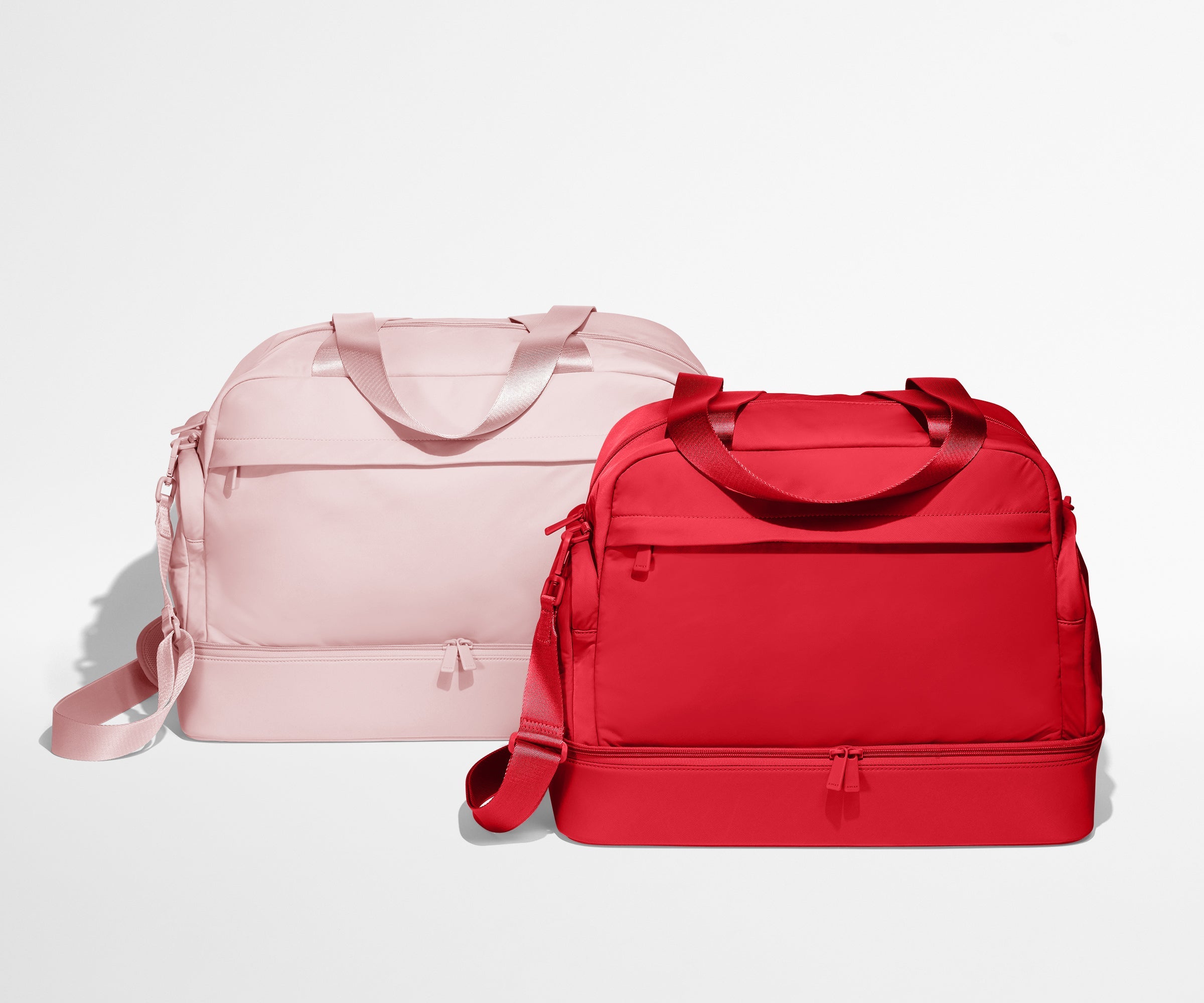 Featherlight Overnight Bag in Cherry Red