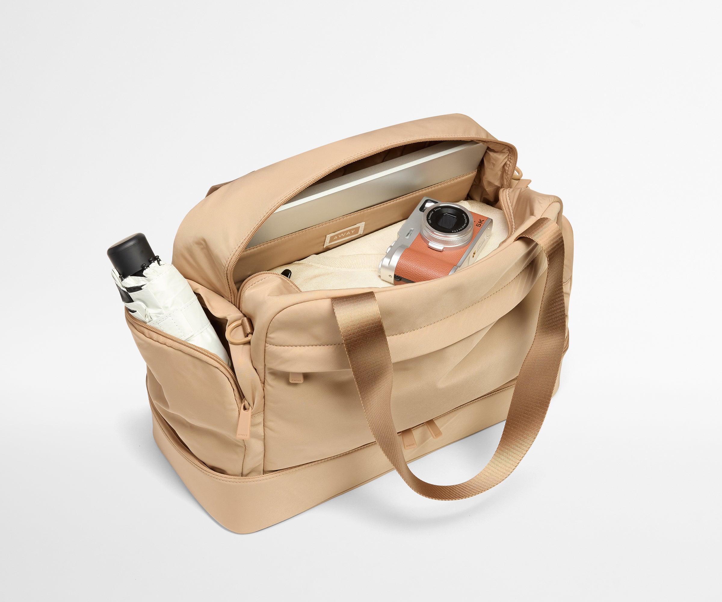 Featherlight Overnight Bag in Camel Brown