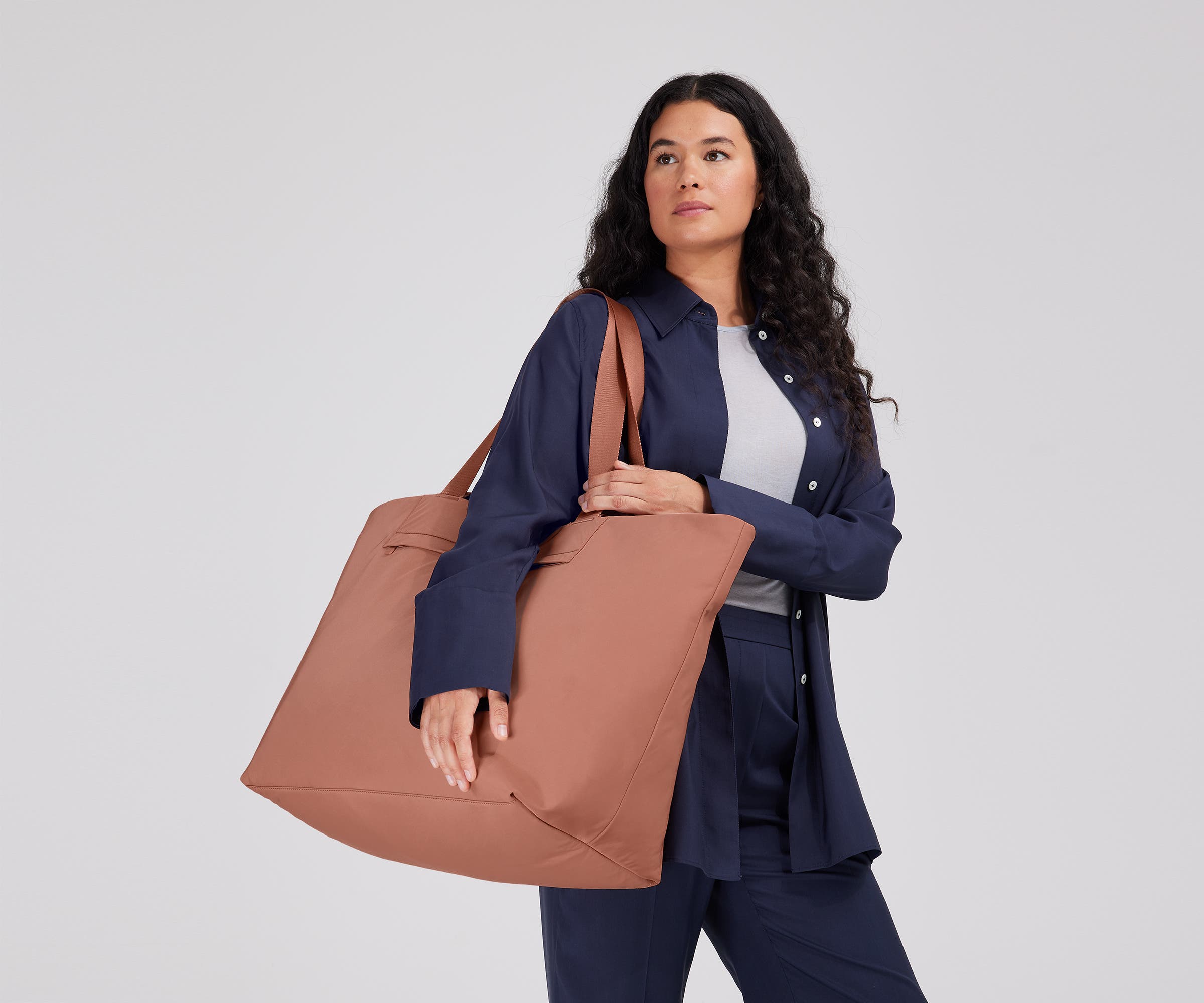 Large Featherlight Tote in Clay Pink