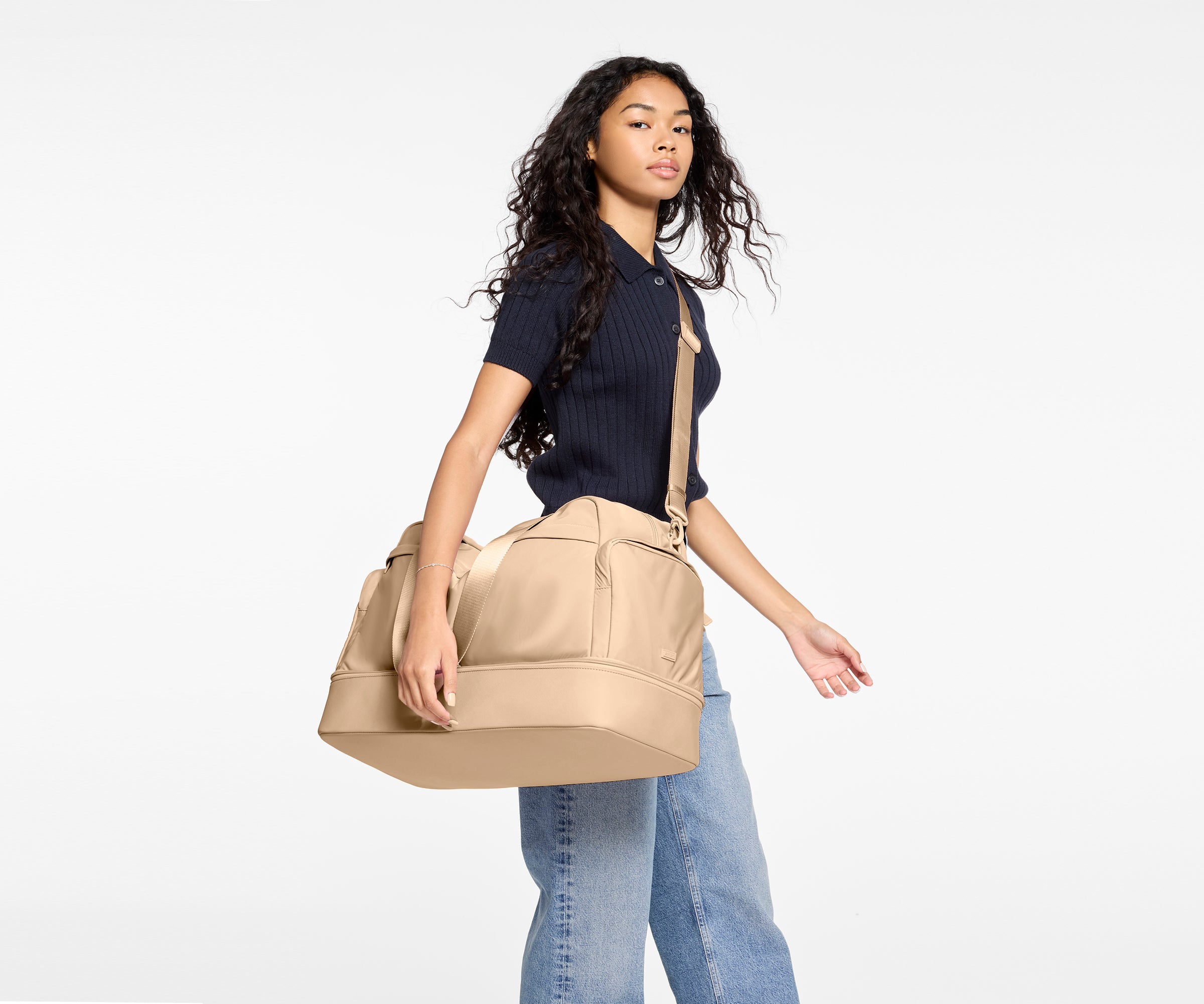Featherlight Weekender in Camel Brown