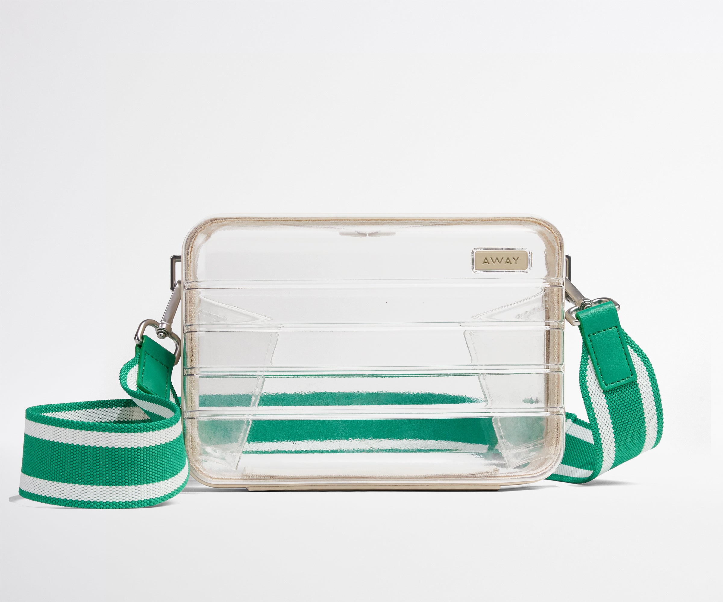 Crossbody Strap in Green Stripe