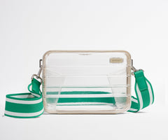 Crossbody Strap in Green Stripe
