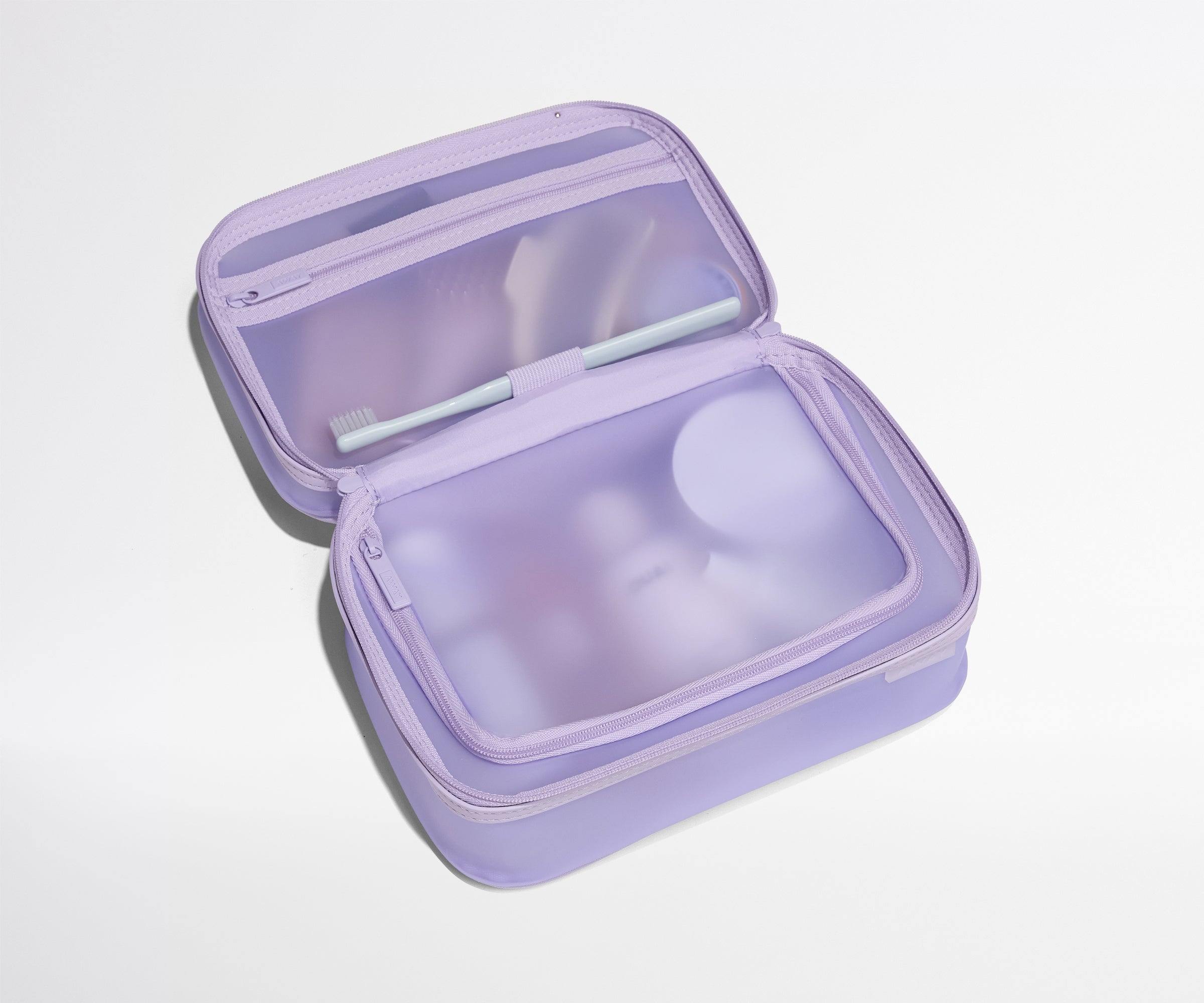 Clear Toiletry Bag in Lavender Haze Purple