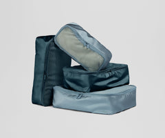 Insider Packing Cubes (Set of 4) in Stormy Teal & Arctic Blue