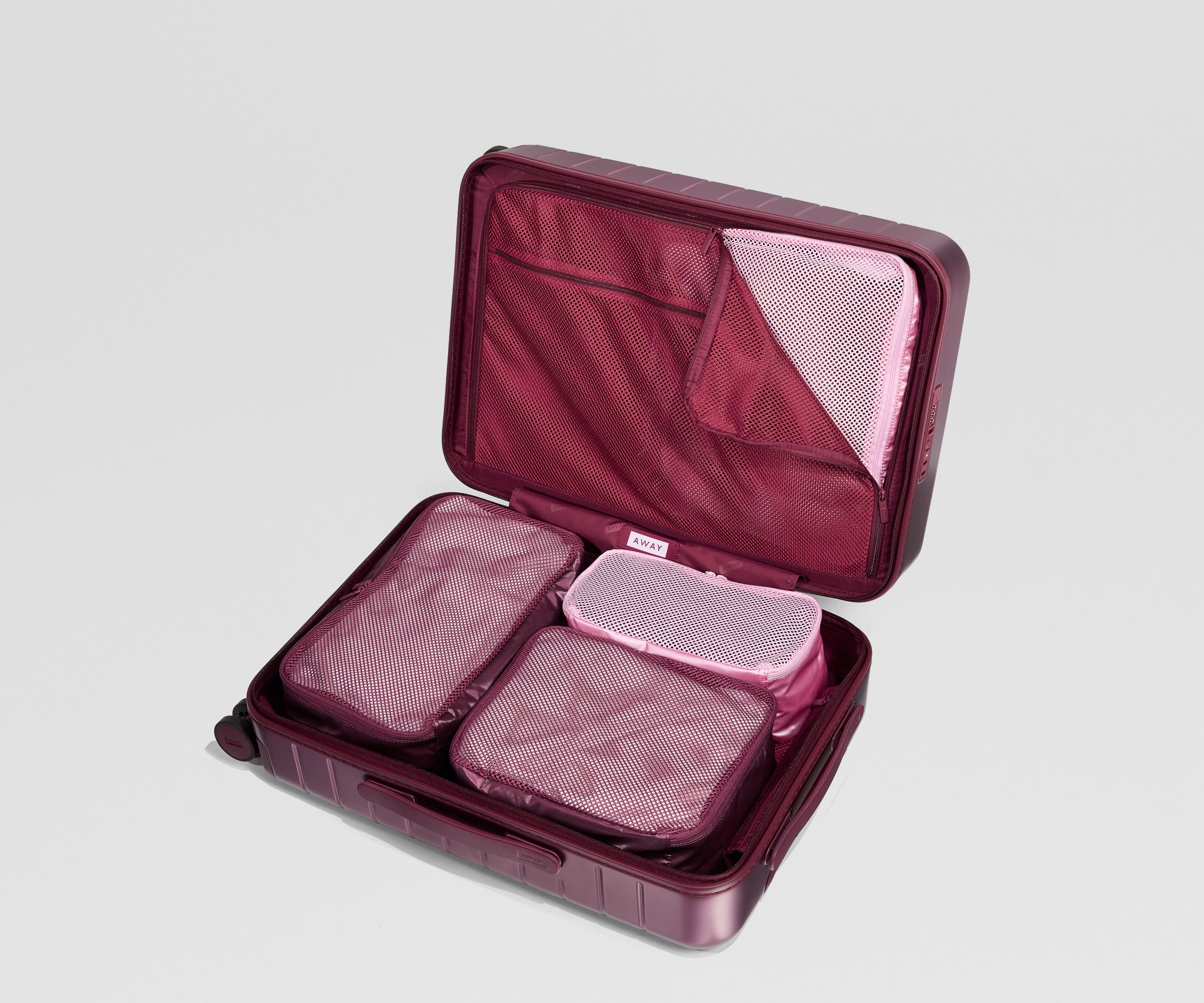 Insider Packing Cubes (Set of 4) in Ruby Haze & Glacial Pink