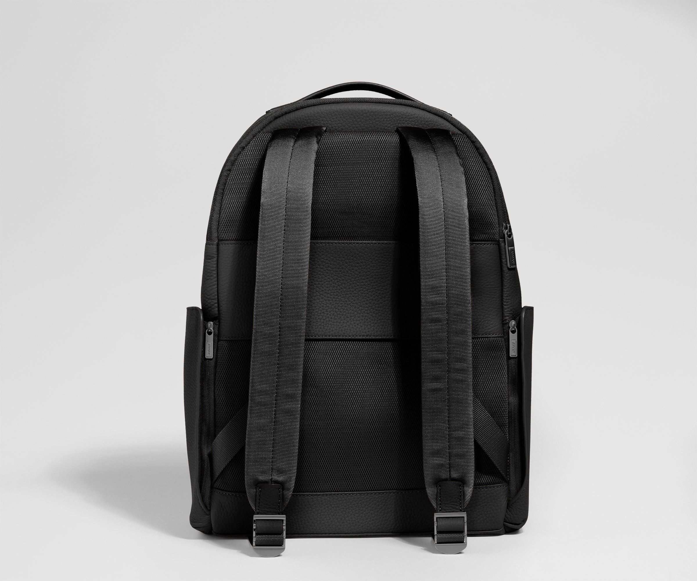 Leather Backpack in Jet Black