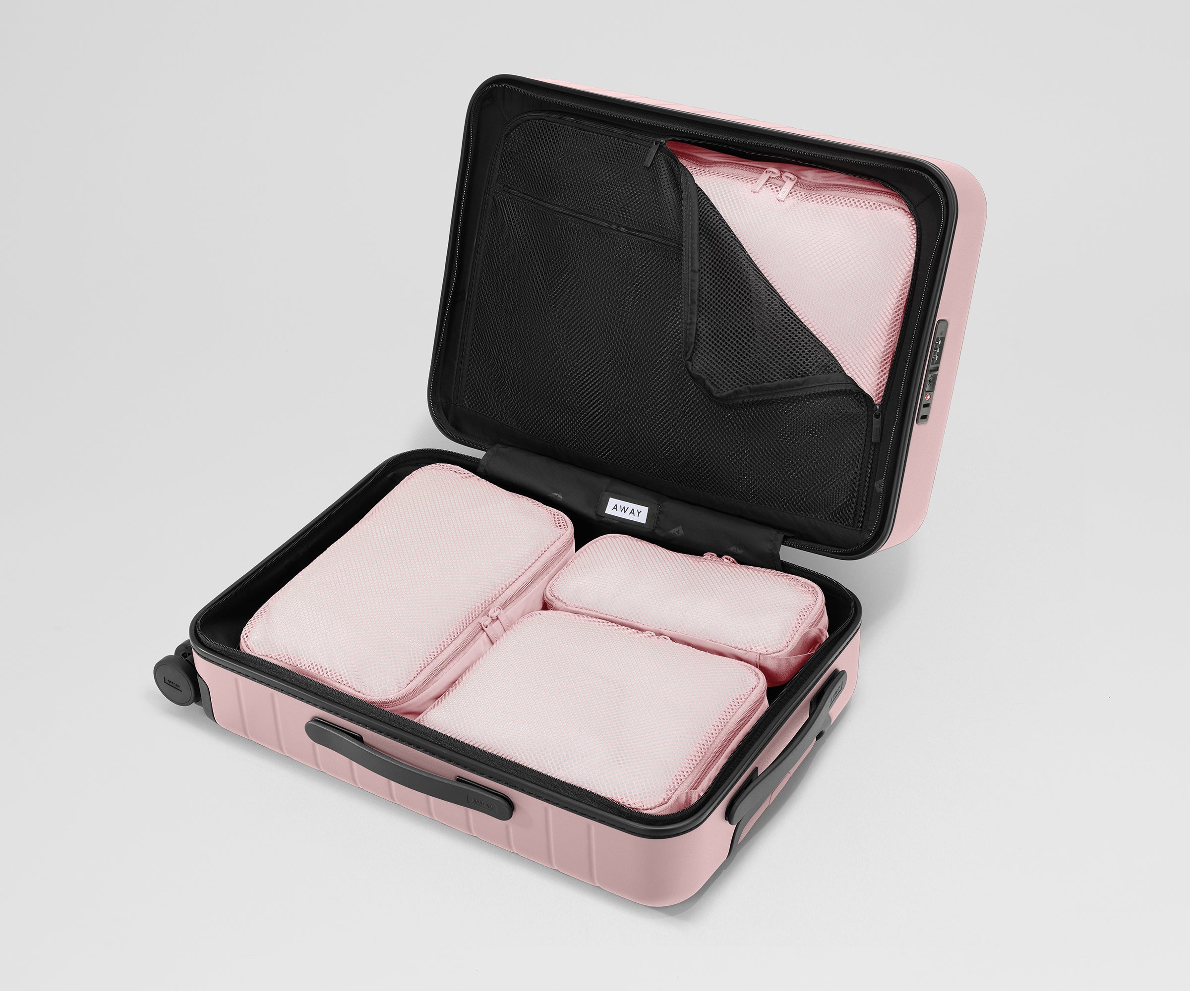Compression Packing Cubes in Blush Pink