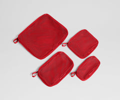 Compression Packing Cubes in Cherry Red