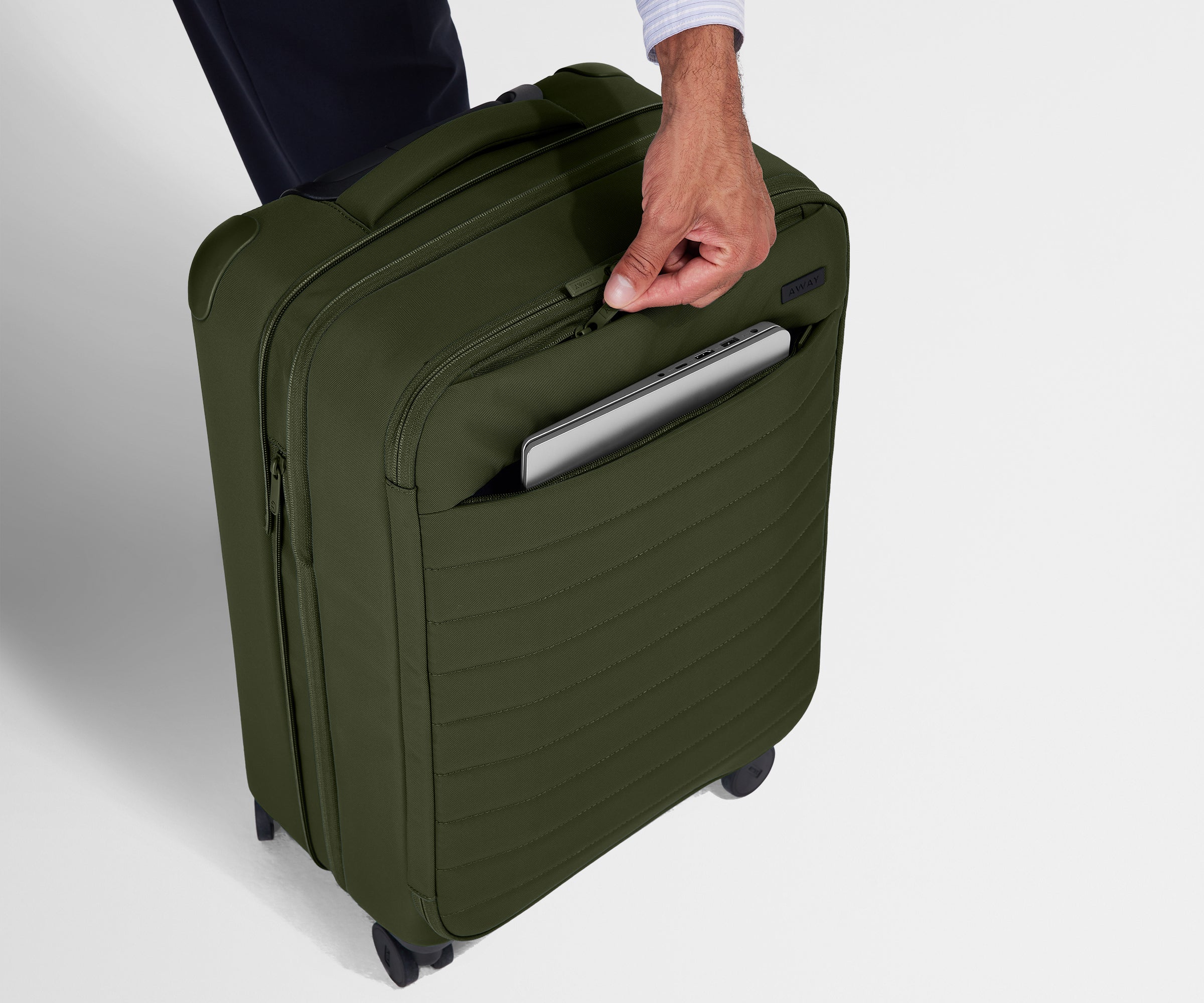 Softside Bigger Carry-On in Olive Green