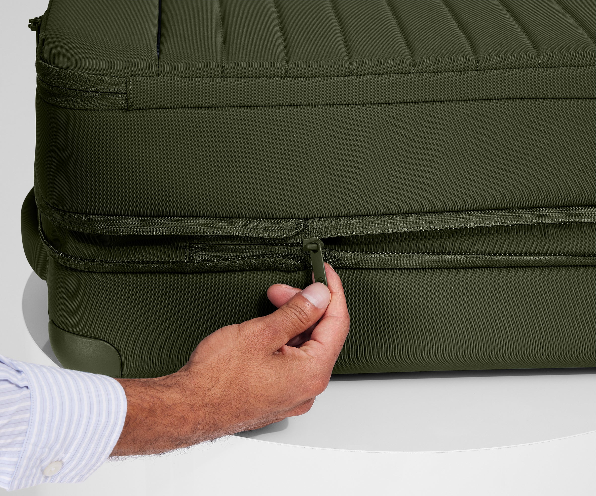 Softside Bigger Carry-On in Olive Green
