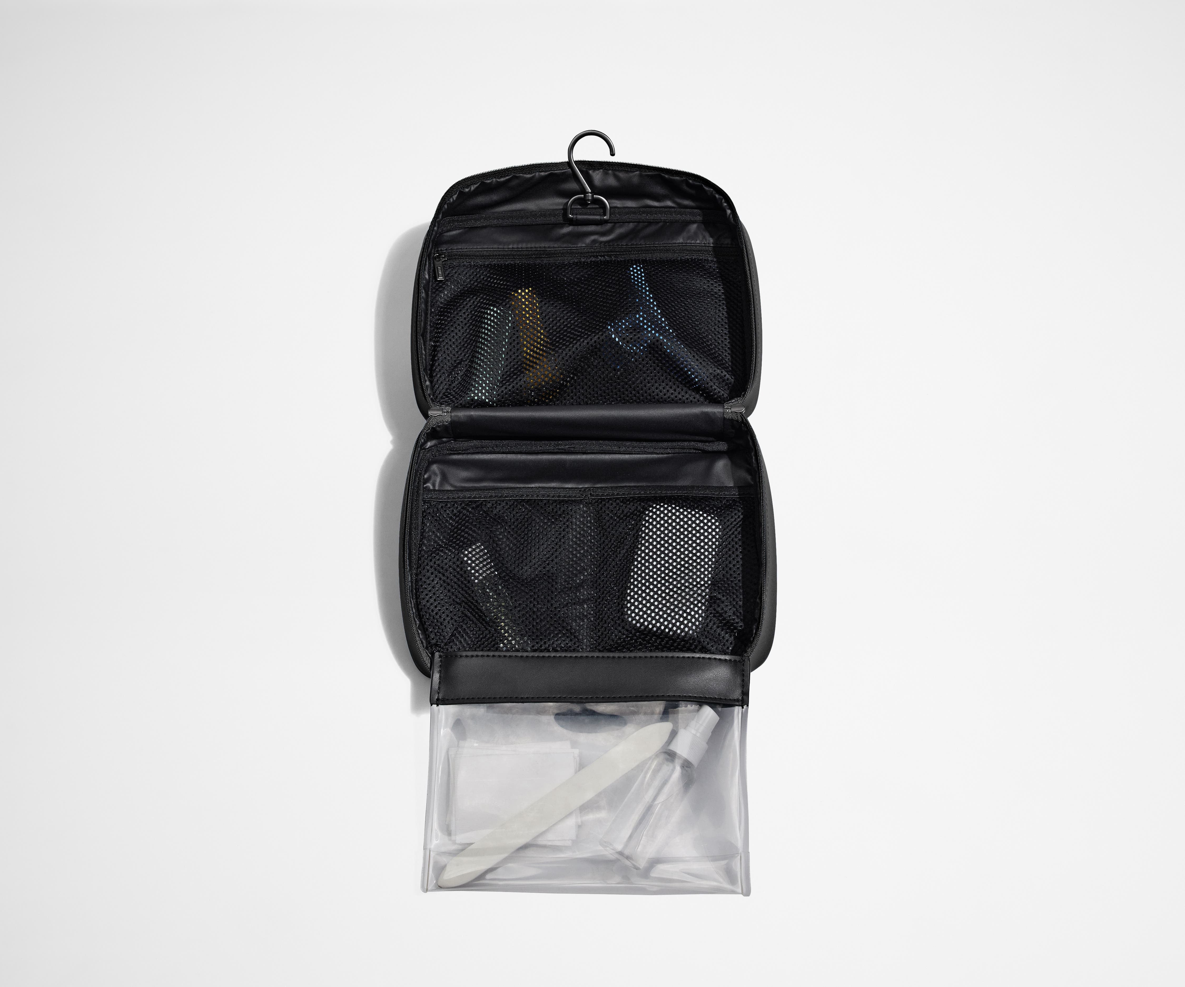 The Hanging Toiletry Bag in Jet Black
