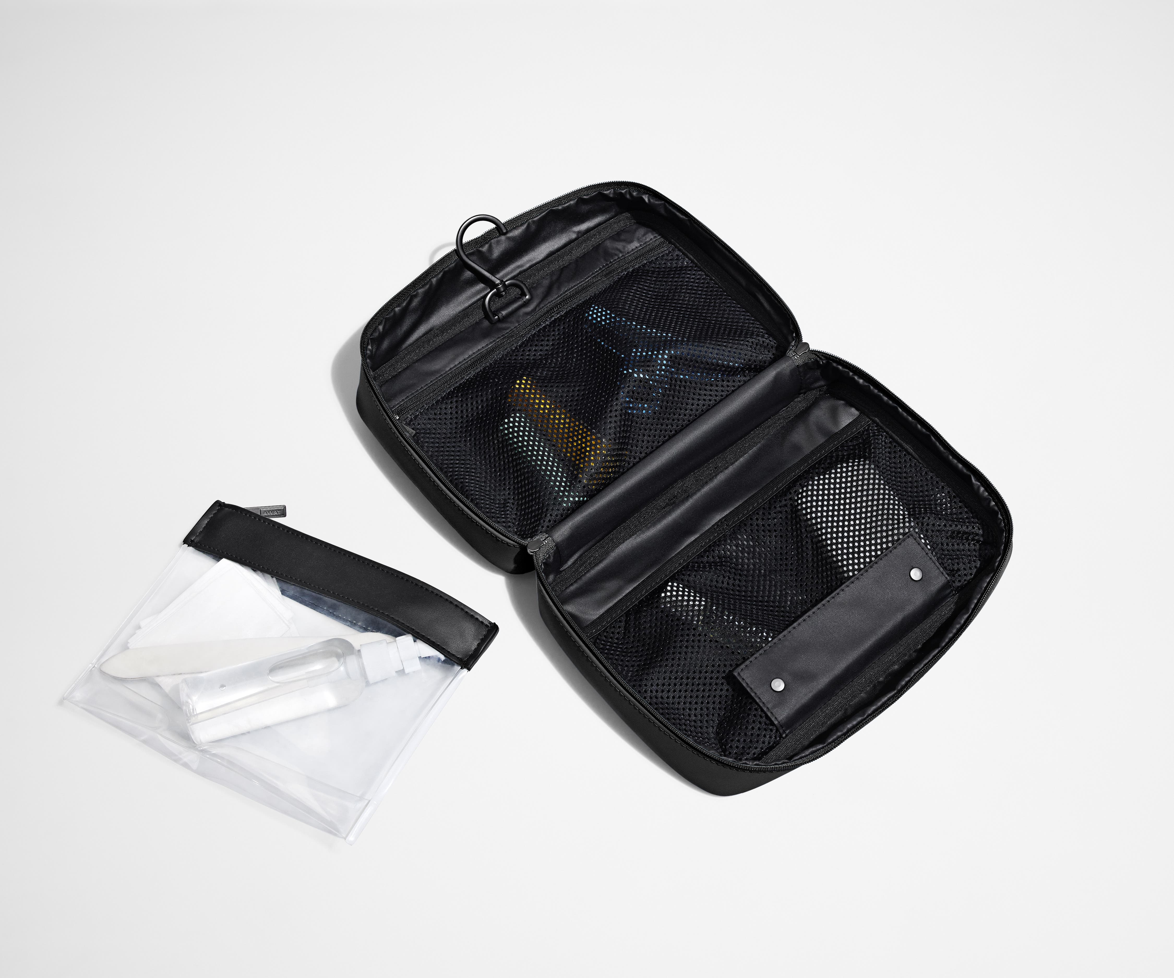 The Hanging Toiletry Bag in Jet Black