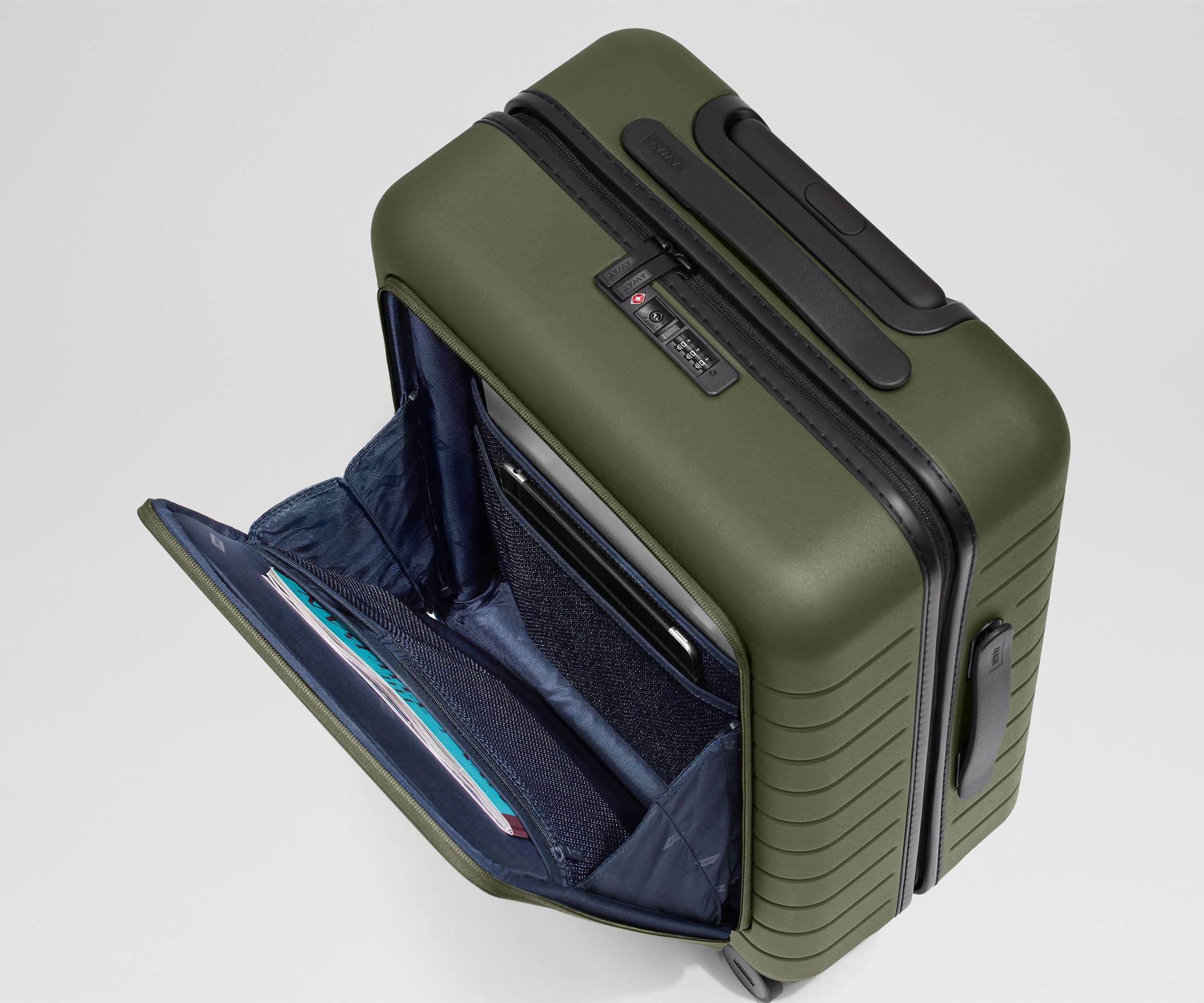 The Executive Bigger Carry-On in Olive Green