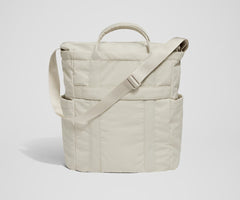 Courtside Tote in Salt White Textured Nylon