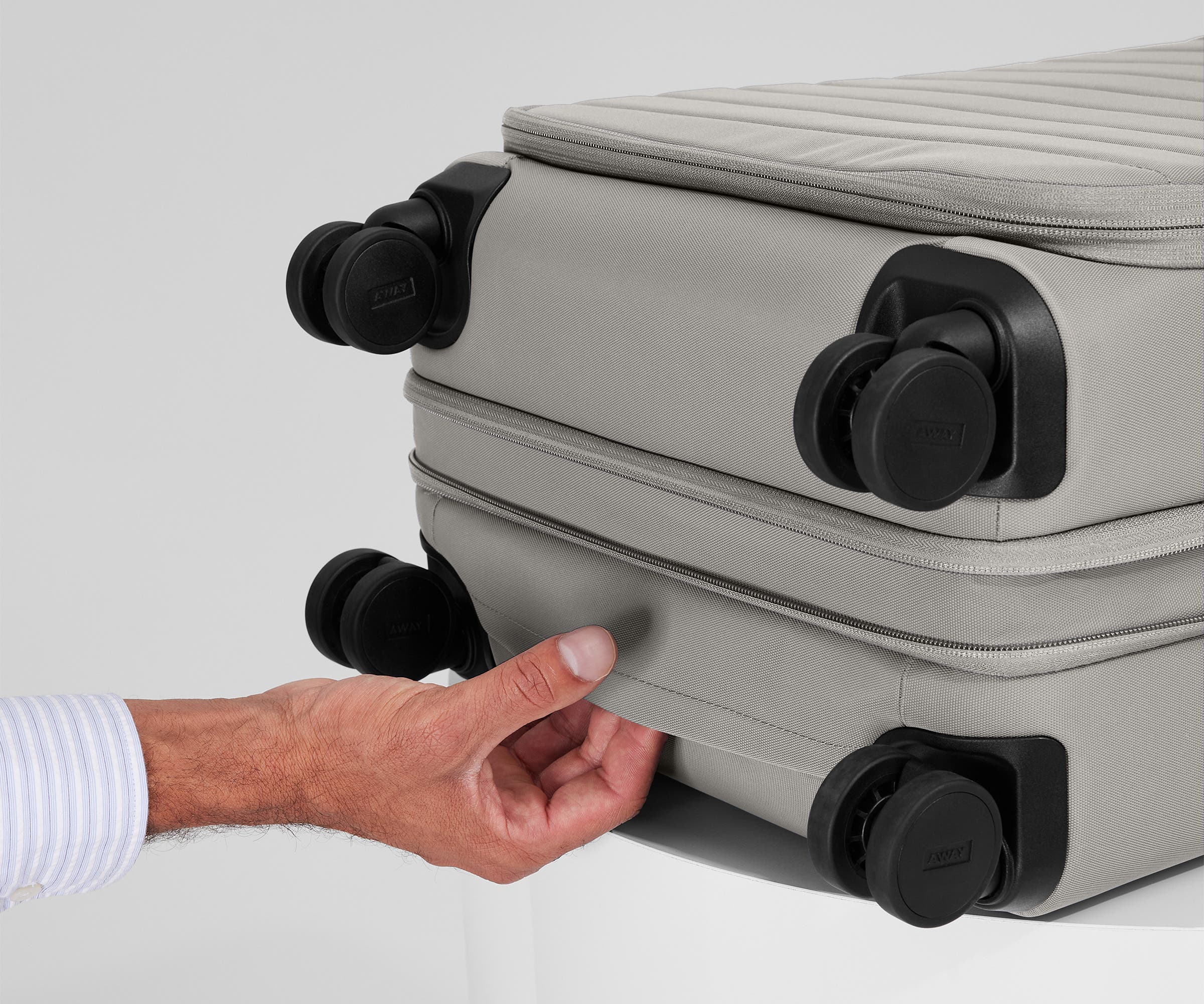 Softside Bigger Carry-On in Cloud Gray